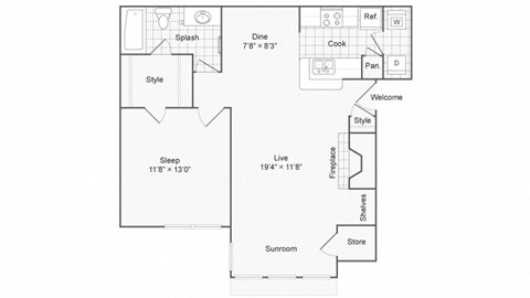 Topaz Floorplan at ReNew Chesterfield, Chesterfield